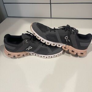 On Running Womens Cloudflow Mesh Rock Rose Trainers